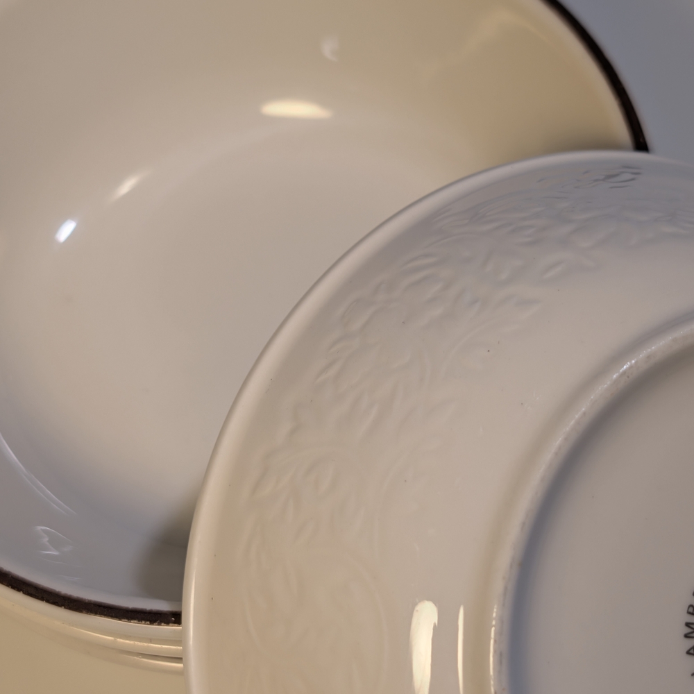 3 Royal Doulton Ting Round Soup Cereal Bowls Lambethware 1012 Vintage 1974 6.5" - Picture 2 of 6